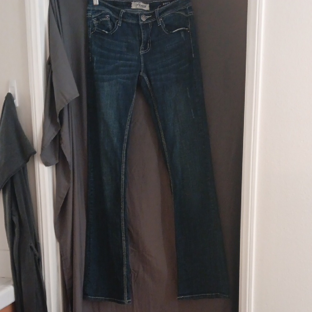 Vigold Women's Dark Blue Boot Cut Jeans